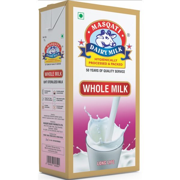 Masqati Whole Milk 1 Ltr. (12/Pk.) UrbanGroc